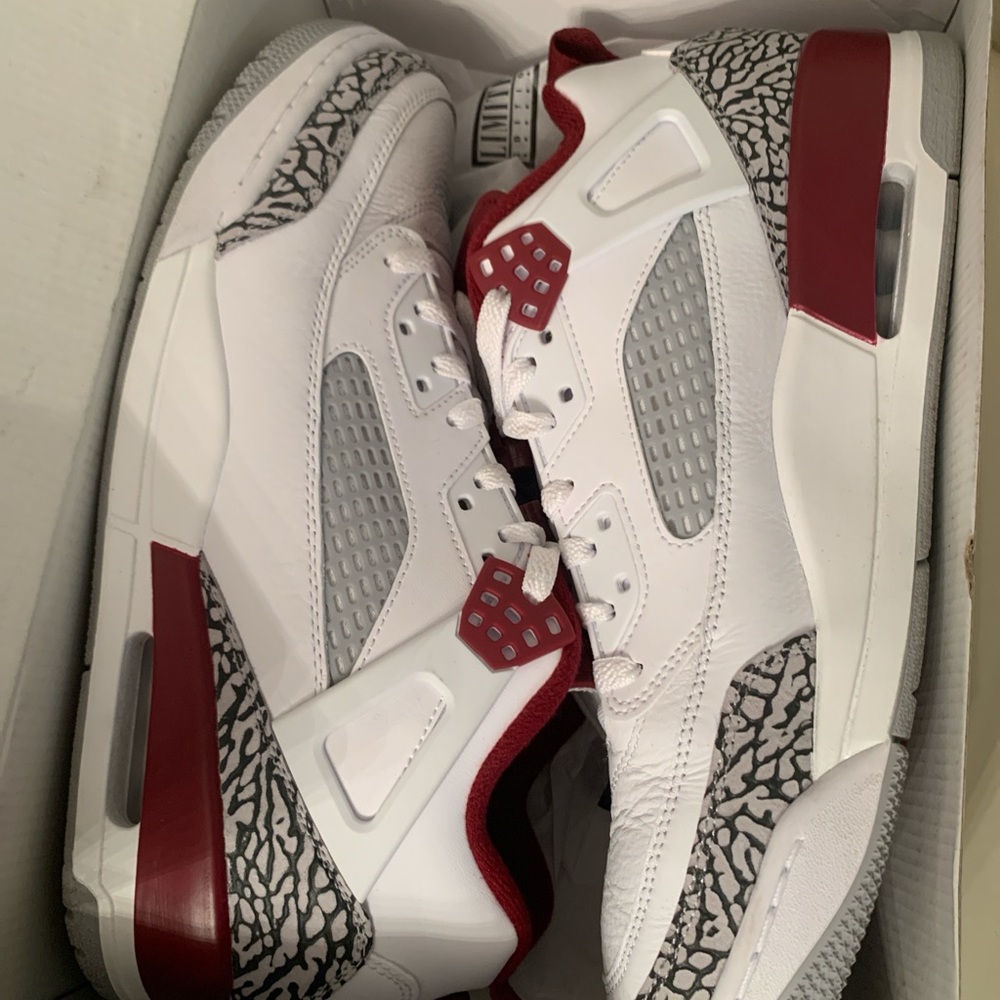 White and Burgundy Nike Sneakers